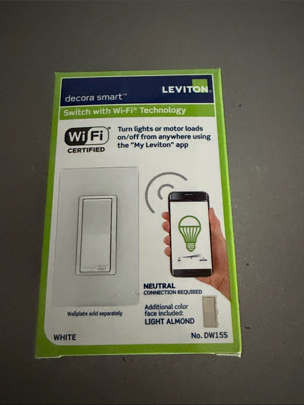 Leviton Decora Smart Wi‑Fi Light Switch - White